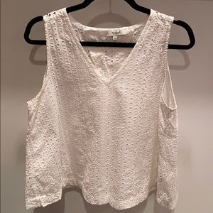 Madewell Doily Crop Top with Open Back